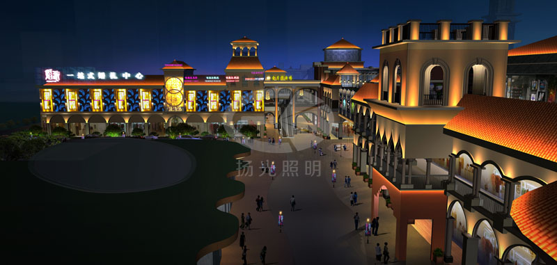 商業(yè)街照明設(shè)計效果圖