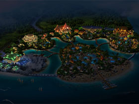 海南?；◢u溫泉城夜景照明工程