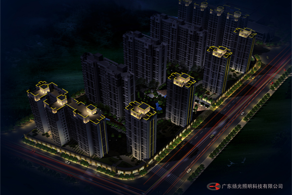 天和地產(chǎn):四會(huì)天和豪庭戶外亮化