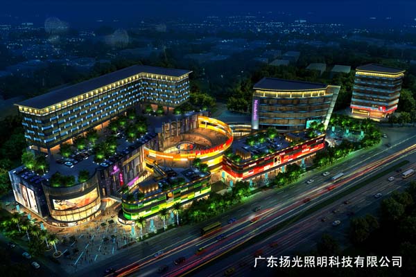 佛山寶盈國際廣場(chǎng)景觀照明工程